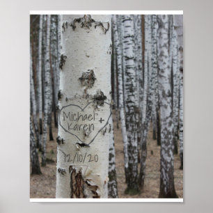 Persoonlijke landelijke ruwe gesneden namen in har poster