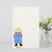 Persoonlijke landelijke schrijfbenodigdheden briefpapier (Staand voorkant)