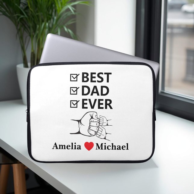 Persoonlijke laptop tas 'Beste papa ooit' (Creator heeft geüpload)