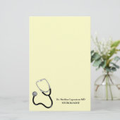 Persoonlijke laptop van de arts briefpapier (Staand voorkant)