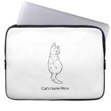 Persoonlijke laptophoes met kat op de achterkant v