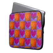 Persoonlijke laptophoes - Pop Art Hart Laptop Sleeve (Voorkant Links)