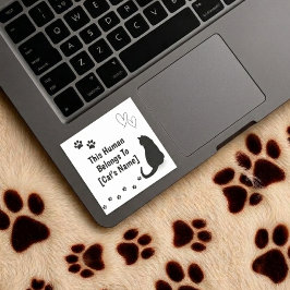 Persoonlijke Laptopsticker voor Kattenliefhebbers Sticker