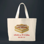 Persoonlijke Las Vegas 21st Birthday Canvas tas<br><div class="desc">Speciaal Las Vegas 21st Birthday Canvas tas. Verander de datum naar je eigen verjaardag! Of verander tekst in je eigen details.</div>