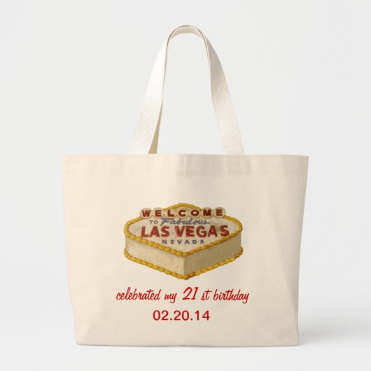 Persoonlijke Las Vegas 21st Birthday Canvas tas (Voorkant)