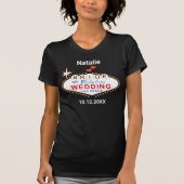 Persoonlijke Las Vegas Bride Wedding T-shirt (Voorkant)