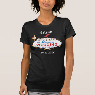 Persoonlijke Las Vegas Bride Wedding T-shirt