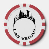Persoonlijke Las Vegas Skyline Poker Chips (Voorkant)