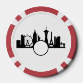 Persoonlijke Las Vegas Skyline Poker Chips (Achterkant)