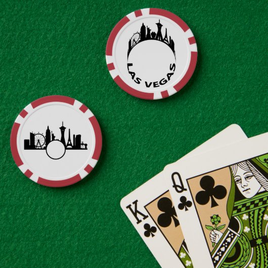 Persoonlijke Las Vegas Skyline Poker Chips (Pokertafel (Dubbel))