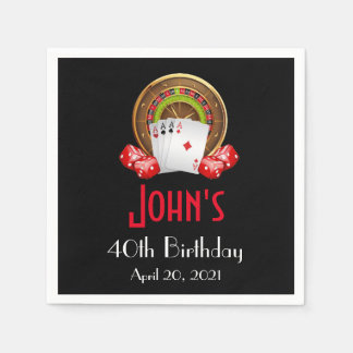 Persoonlijke Las Vegas Verjaardag Servet