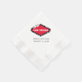 Persoonlijke Las Vegas Wedding Napkins Servet (Hoek)