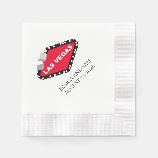 Persoonlijke Las Vegas Wedding Napkins Servet (Voorkant)