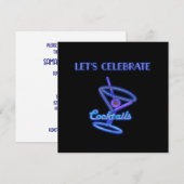 Persoonlijke Laten we cocktails vieren aangepaste  Kaart (Voorkant / Achterkant)