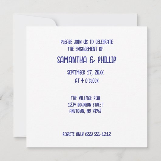 Persoonlijke Laten we cocktails vieren aangepaste  Kaart (Achterkant)