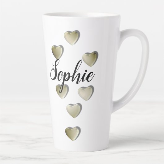 Persoonlijke Latte Koffiemok Met Naam Mok (Rechts)