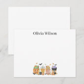 Persoonlijke Latte-schrijfwaren Notitiekaartje (Voorkant / Achterkant)