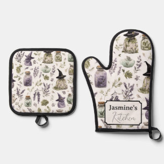 Persoonlijke Lavendel & Apotheek Ovenwant & Pannenlap Set