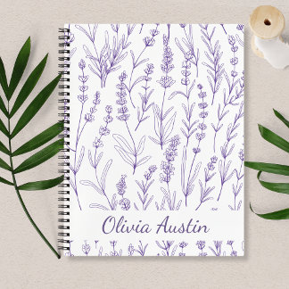 Persoonlijke Lavendel Botanische Elegante Minimali Notitieboek