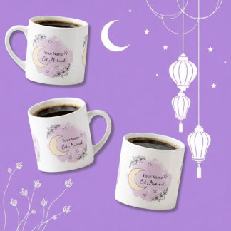 Persoonlijke Lavendel Eid Mubarak Espresso Mokka Kop