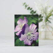 Persoonlijke Lavendel Geranium Bloemen Briefkaart (Staand voorkant)