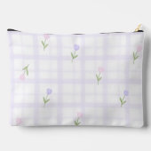 Persoonlijke Lavendel Gingham Bloemen Naam Cadeau Etui (Achterkant)