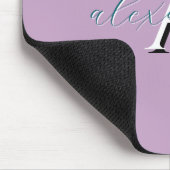 Persoonlijke Lavendel Monogram Initiaal en Naam Muismat (Hoek)