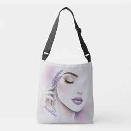 Persoonlijke lavendel paarse vrouw elegant chic crossbody tas