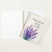 Persoonlijke Lavendel Planner Weekelijkse Bloemstu (Display)