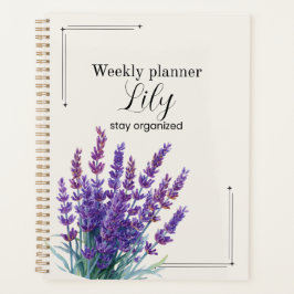 Persoonlijke Lavendel Planner Weekelijkse Bloemstu