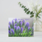Persoonlijke Lavendel Verjaardagskaart Briefkaart (Staand voorkant)