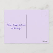 Persoonlijke Lavendel Verjaardagskaart Briefkaart (Achterkant)