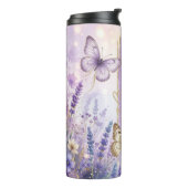 Persoonlijke Lavendel Vlinder 0,5L Thermisch Thermosbeker (Gedraaid links)
