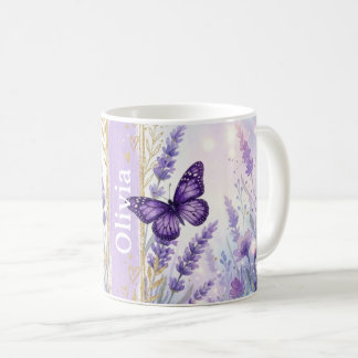 Persoonlijke Lavendel Vlinder Klassieke 330ml Mok