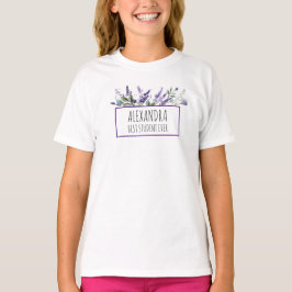Persoonlijke lavendelbloemen Beste student ooit T-shirt