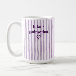 Persoonlijke LavendelGestreept Oma Koffiemok