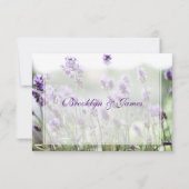 Persoonlijke lavender Bohemian Wedding RSVP-Kaarte RSVP Kaartje (Achterkant)