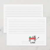 Persoonlijke led-kaart voor rode wastafeltjes notitiekaartje (Voorkant / Achterkant)