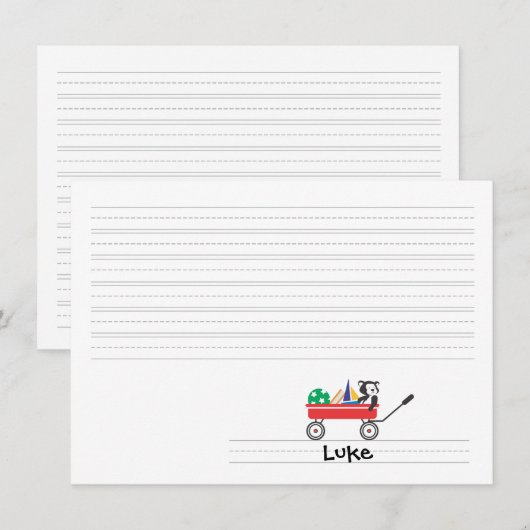 Persoonlijke led-kaart voor rode wastafeltjes notitiekaartje (Voorkant / Achterkant)