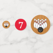 Persoonlijke leeftijd en foto's Bowling Birthday P Confetti (Achterkanten)