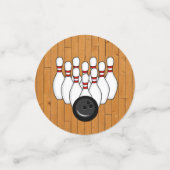 Persoonlijke leeftijd en foto's Bowling Birthday P Confetti (Kleine voorkant)