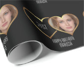 Persoonlijke leeftijd, naam en foto cadeaupapier (Rol Hoek)