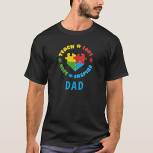 Persoonlijke Leer Liefde Hoop Inspireren Autisme V T-shirt