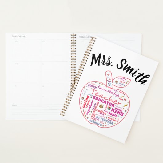 Persoonlijke leerkracht Apple Word Art Planner (Display)