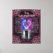 Persoonlijke leeuw voor mijn dochter van je moeder canvas afdruk (Voorkant)