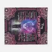 Persoonlijke leeuw voor mijn dochter van je moeder fleece deken (Voorkant (Horizontaal))