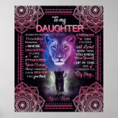 Persoonlijke leeuw voor mijn dochter van je moeder poster (Voorkant)