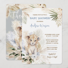 Persoonlijke Leeuwenprins Babyshower Kaart