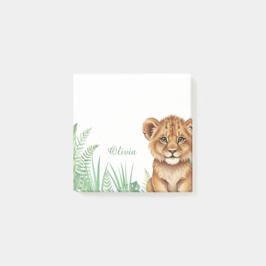 Persoonlijke Leeuwensafari-plakbriefjes Post-it® Notes (Voorkant)