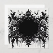 Persoonlijke lege kaart - Zwart en wit sjabloon (Voorkant / Achterkant)